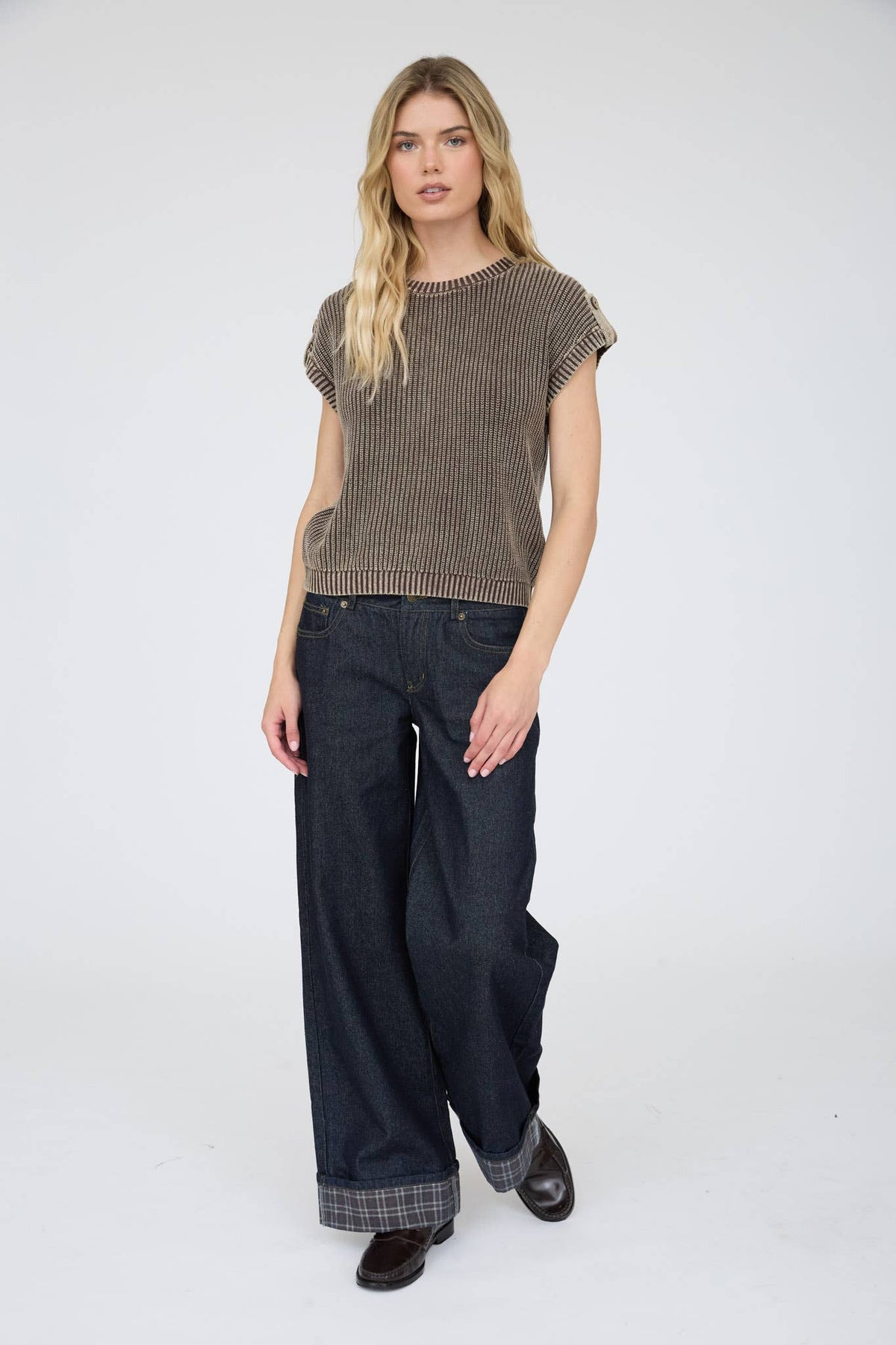 Brown Sweater Top