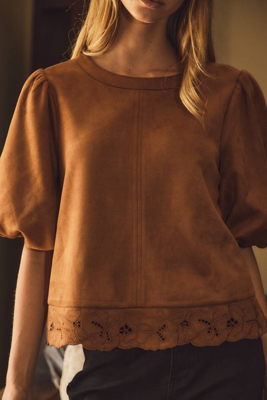 Relaxed Linen Blend Top