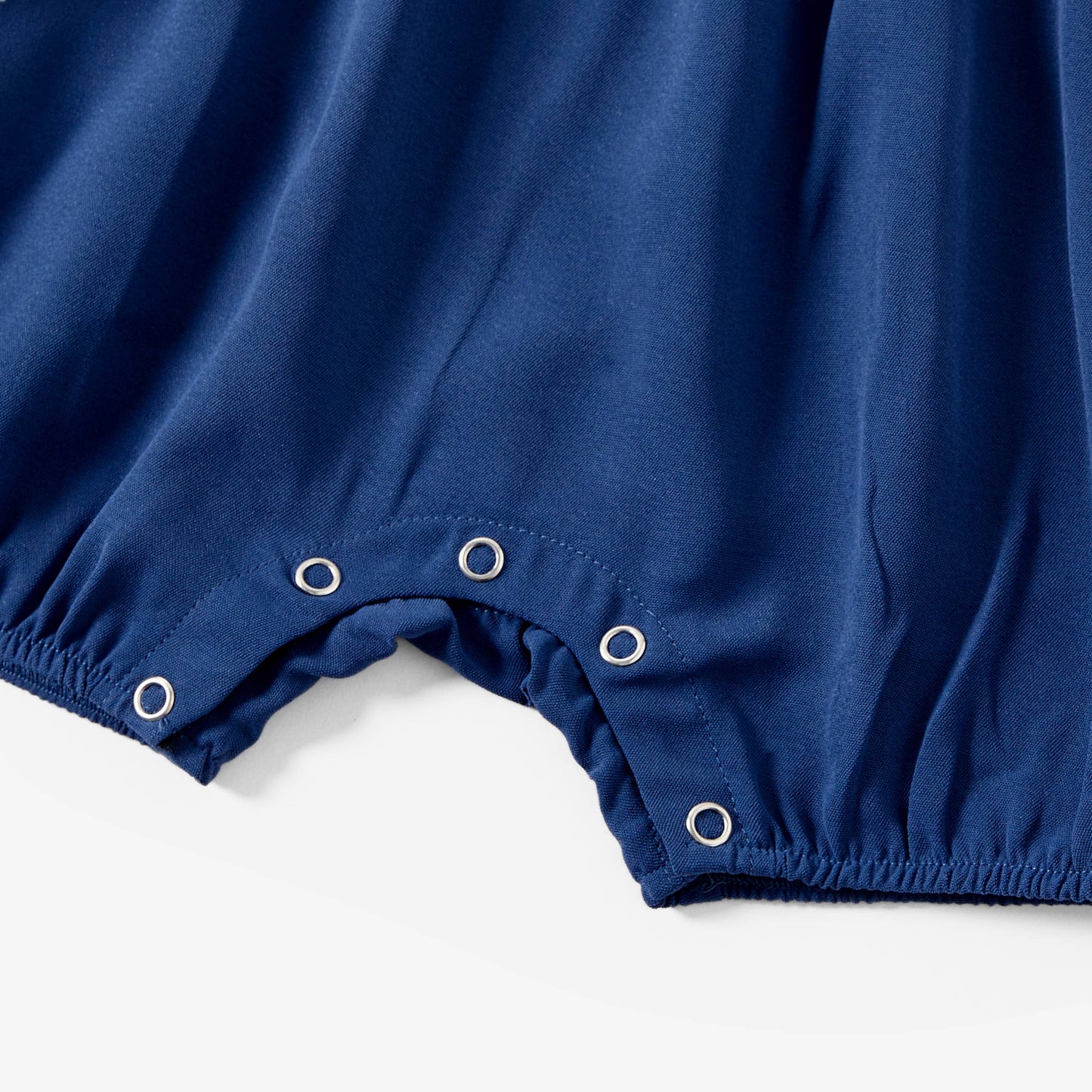 Navy Blue Ruffle Hem Romper