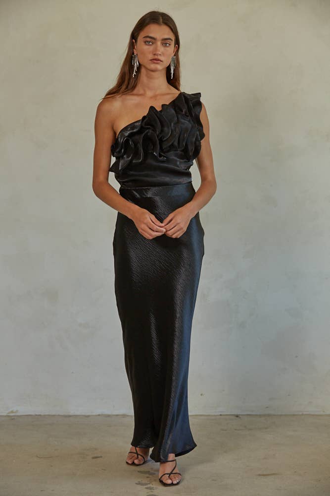 One Shoulder Ruffle Top