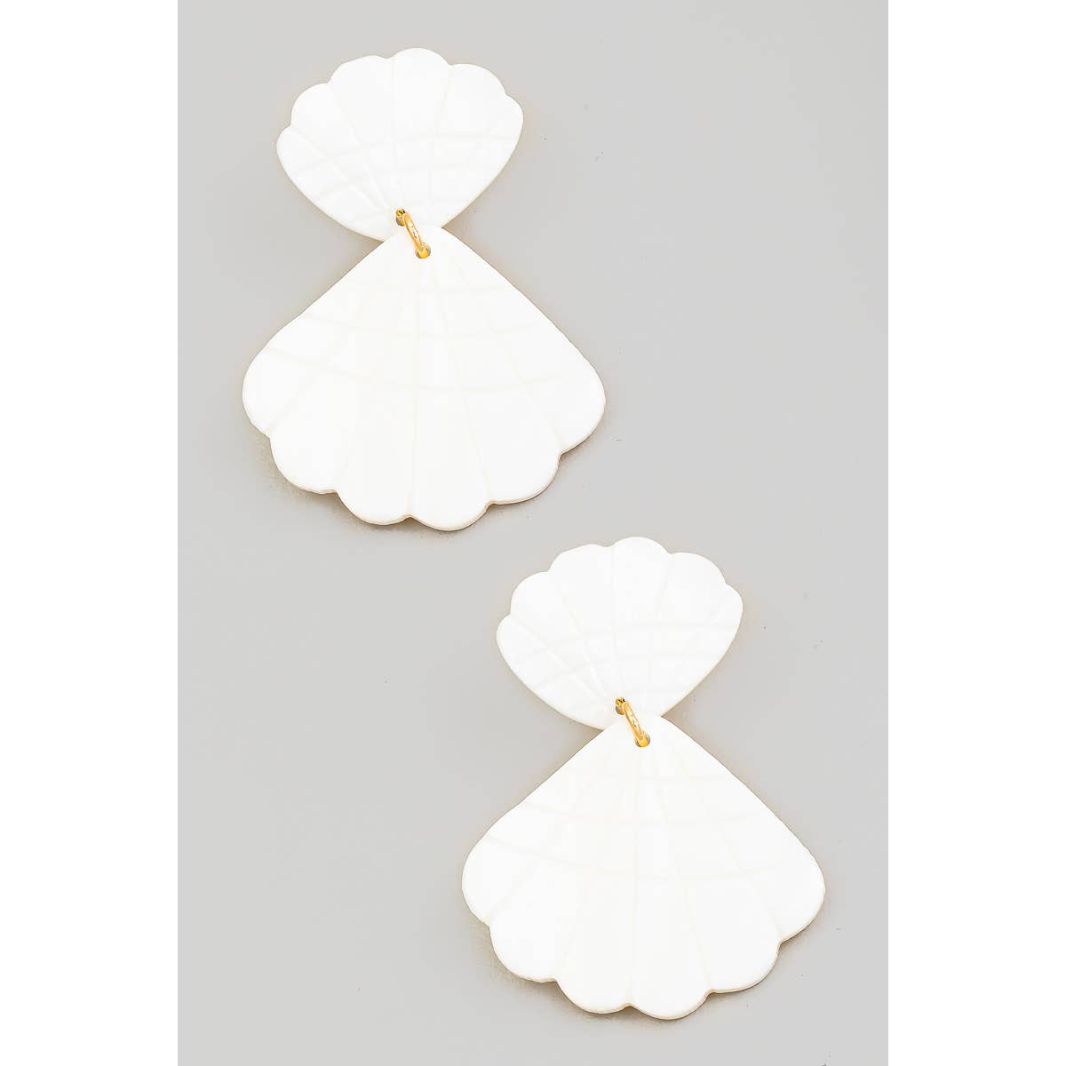 Seashell Clam Shape Dangle Earrings