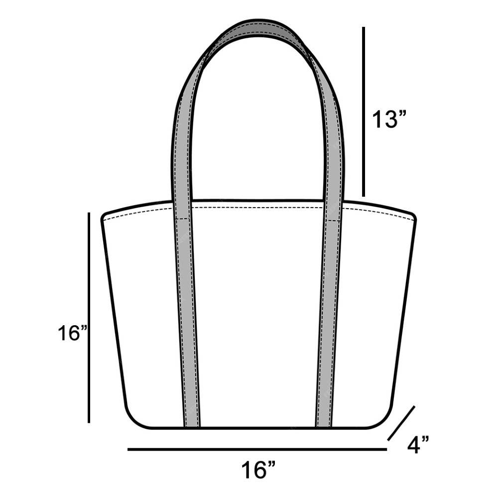 Let's Go Girls Clear Neon Tote