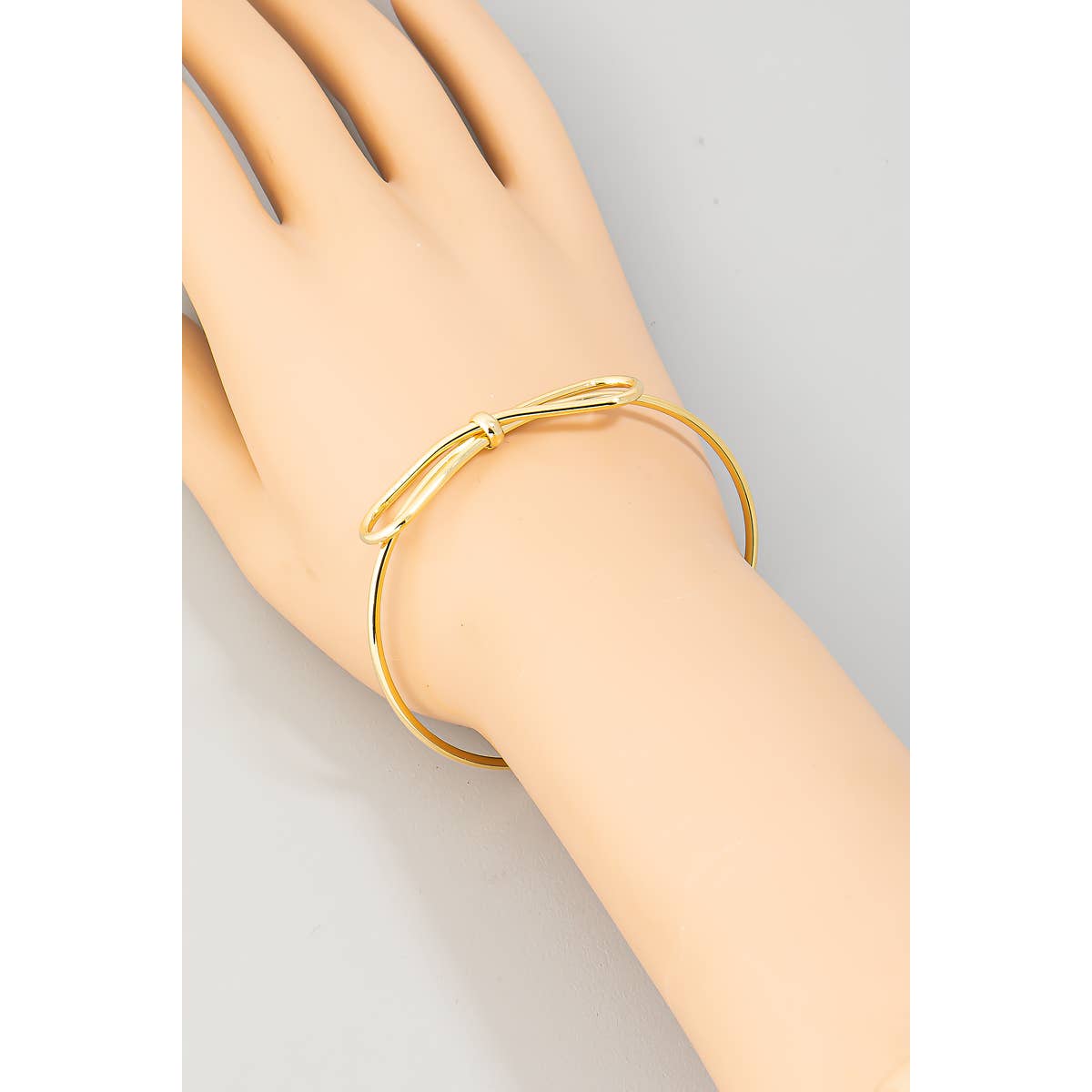 Ribbon Bow Metallic Cuff Bracelet