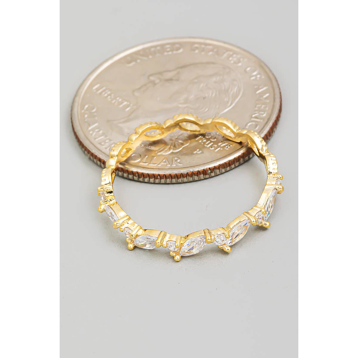 Marquise Rhinestone Eternity Ring