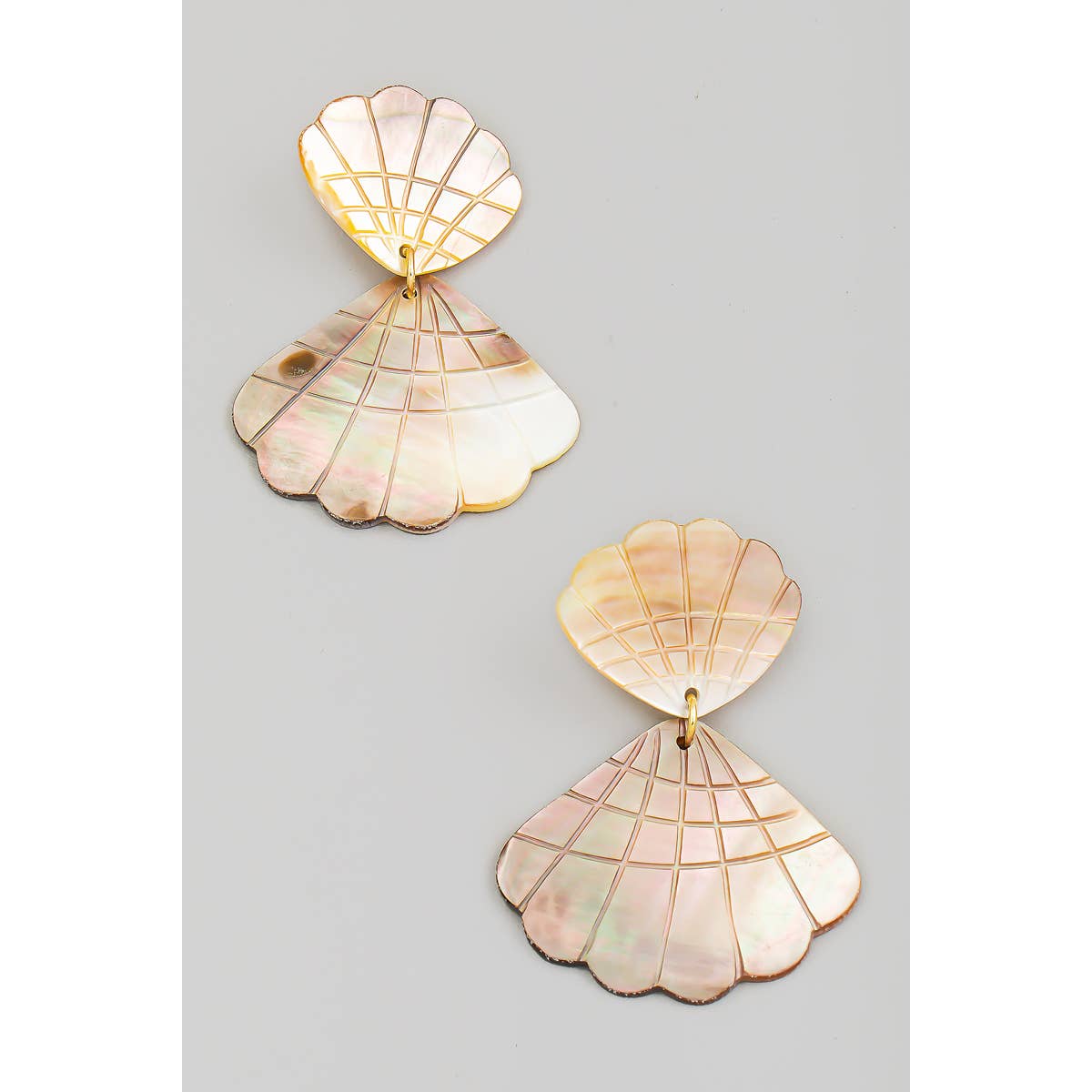 Seashell Clam Shape Dangle Earrings