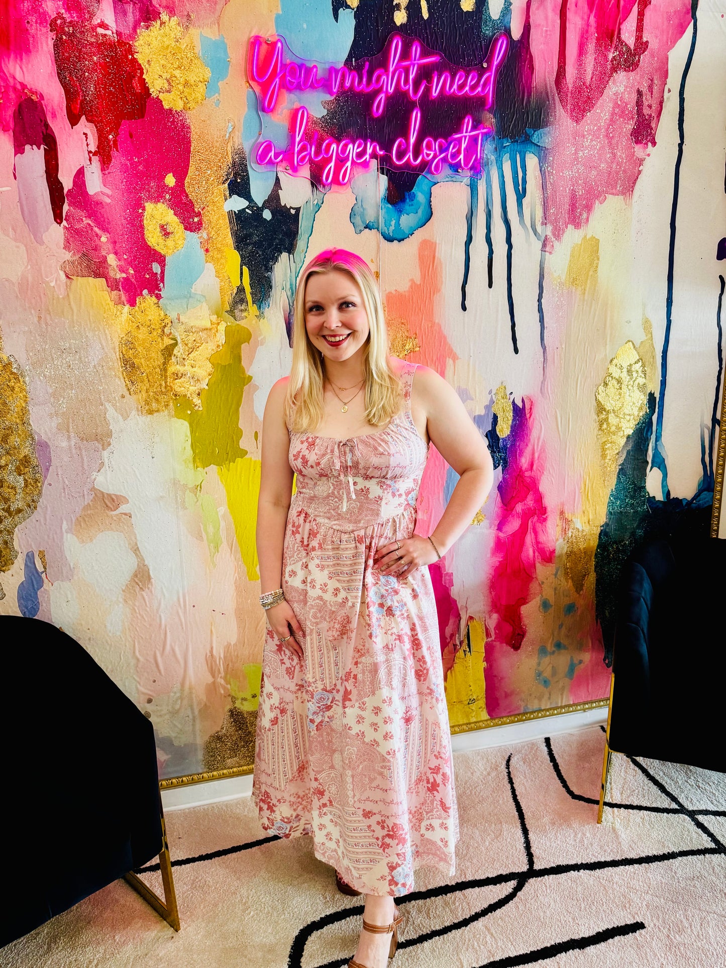 Pink Patchwork Dress