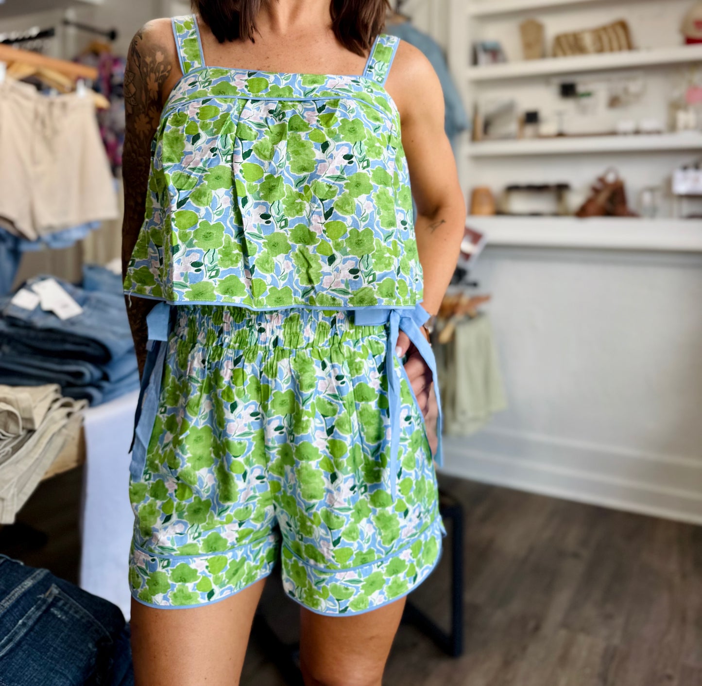 Lime Blossom Two-Piece Set