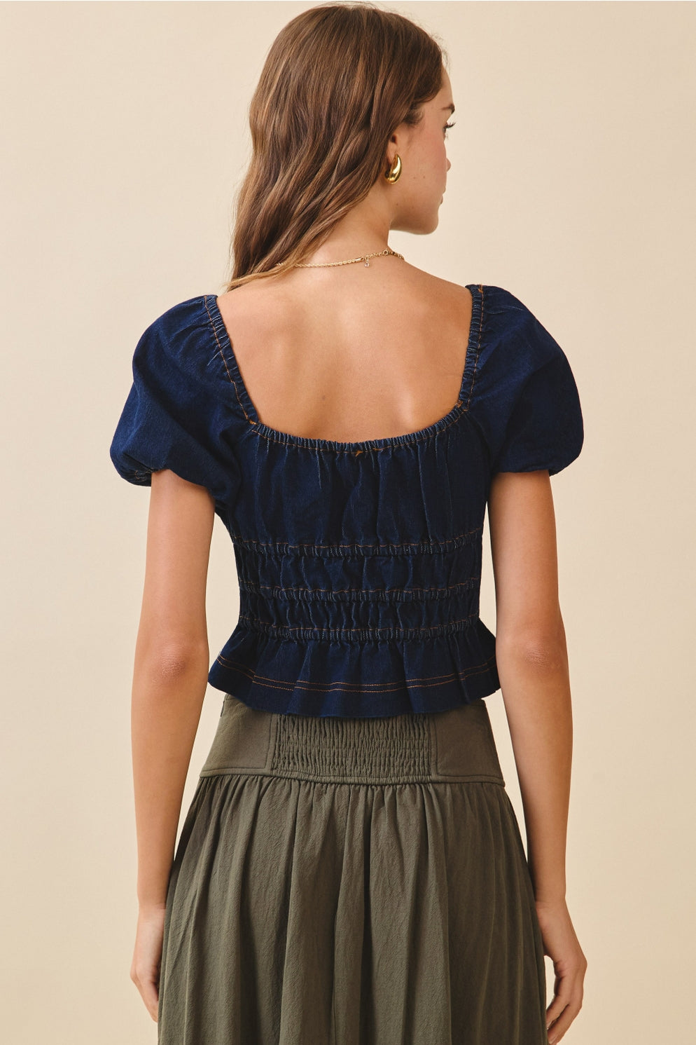Denim Peplum