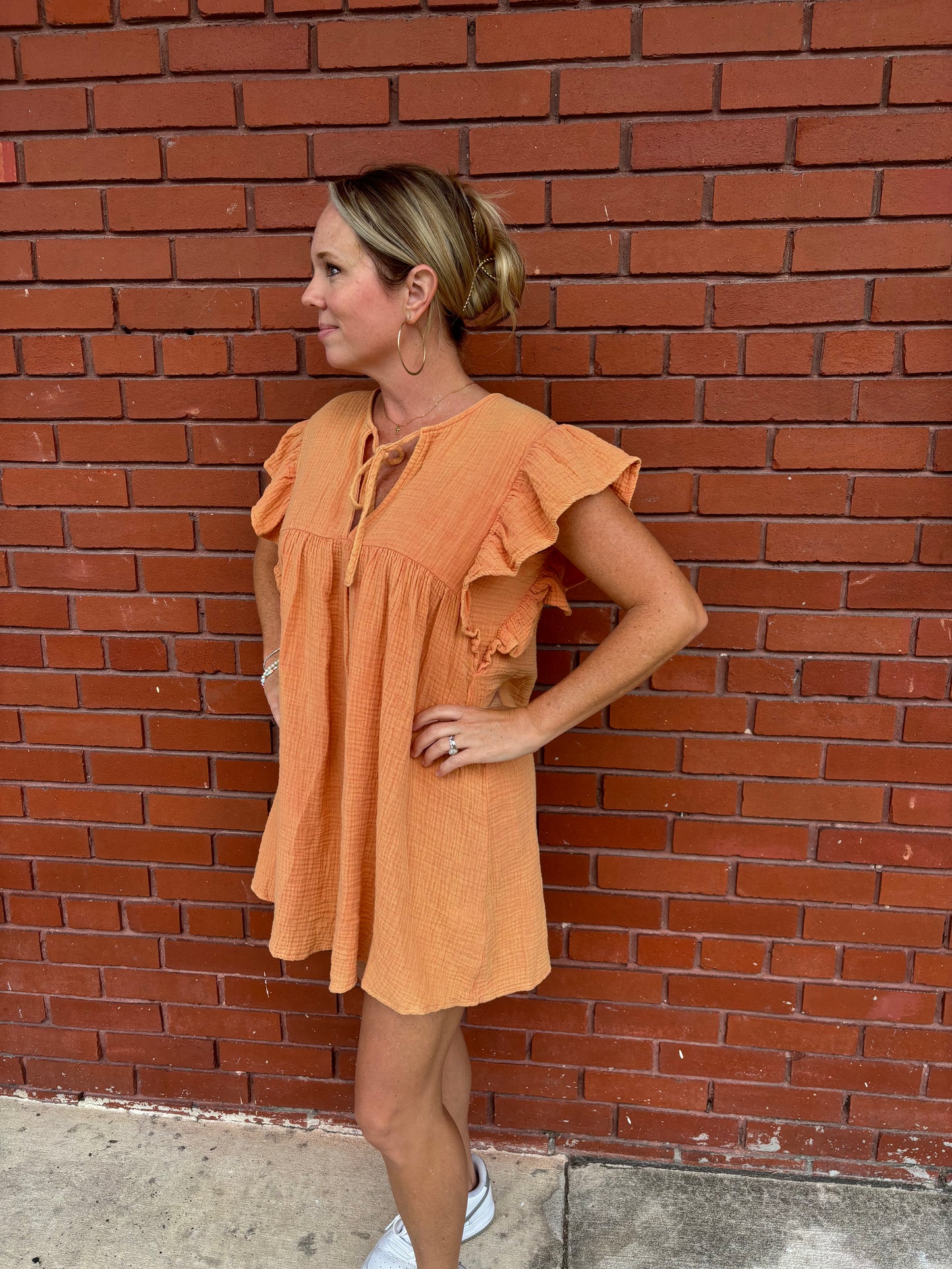 Pumpkin Baby Doll Dress