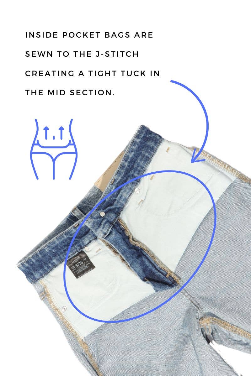 TUMMY CONTROL HIGH RISE STRETCH STRAIGHT JEAN