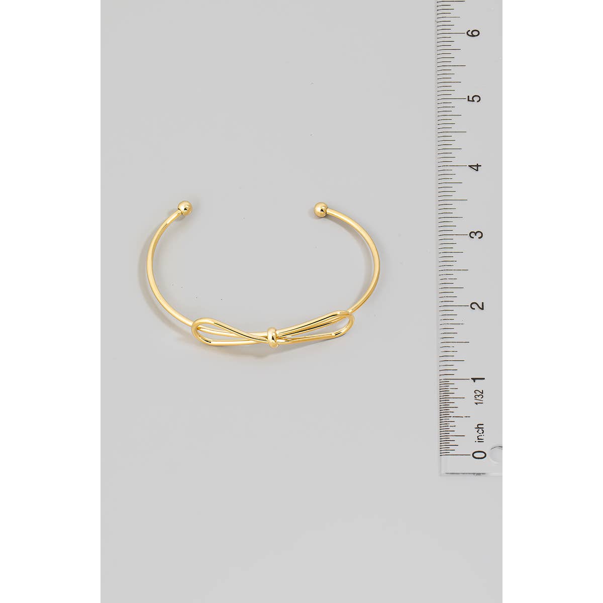 Ribbon Bow Metallic Cuff Bracelet