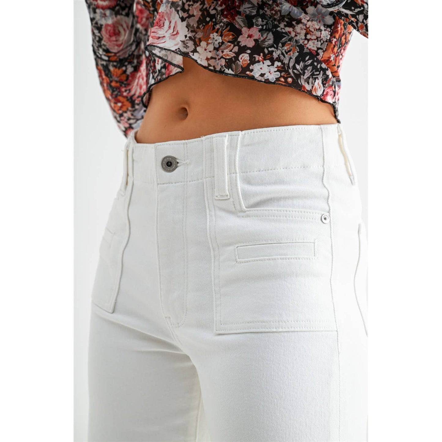 White Cropped Denim