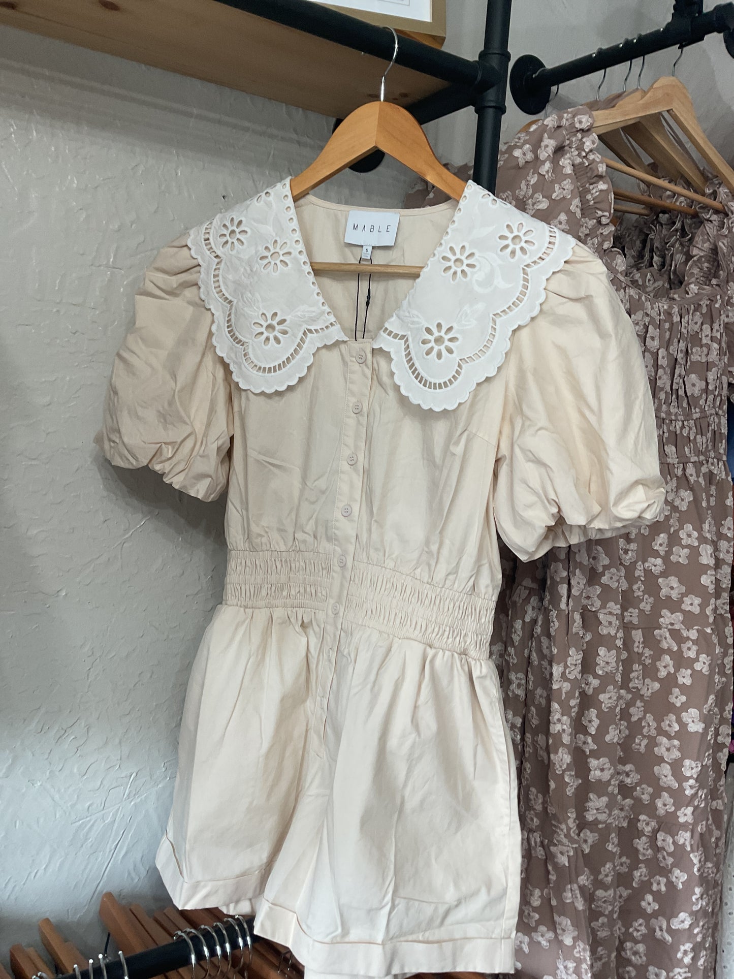 Mable lace ruffle romper