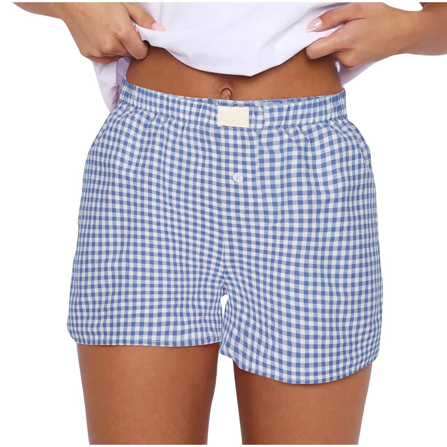 Lysandra Gingham Pull-On Boxer Shorts