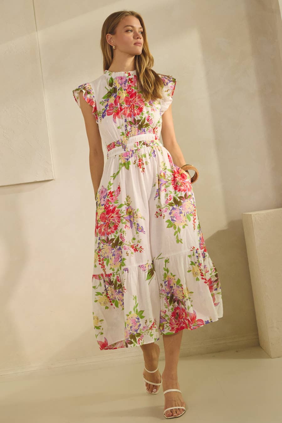 Printed Midi Dress