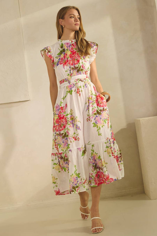 Printed Midi Dress