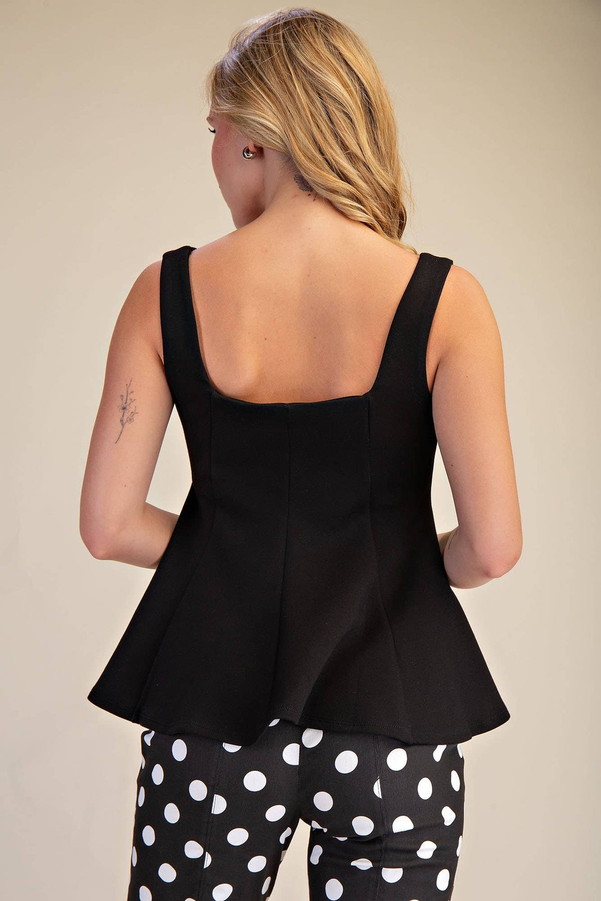 Black Peplum Top