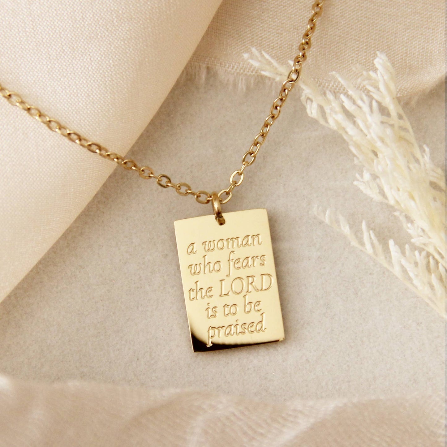 Proverbs 31 Necklace, A Woman Who Fears the Lord