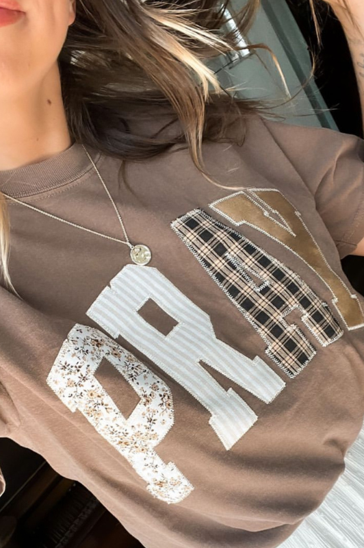 Patchwork Pray T-shirt