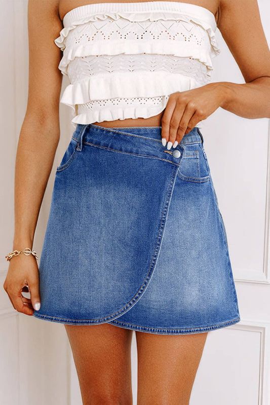 Denim Wrapped Skirt