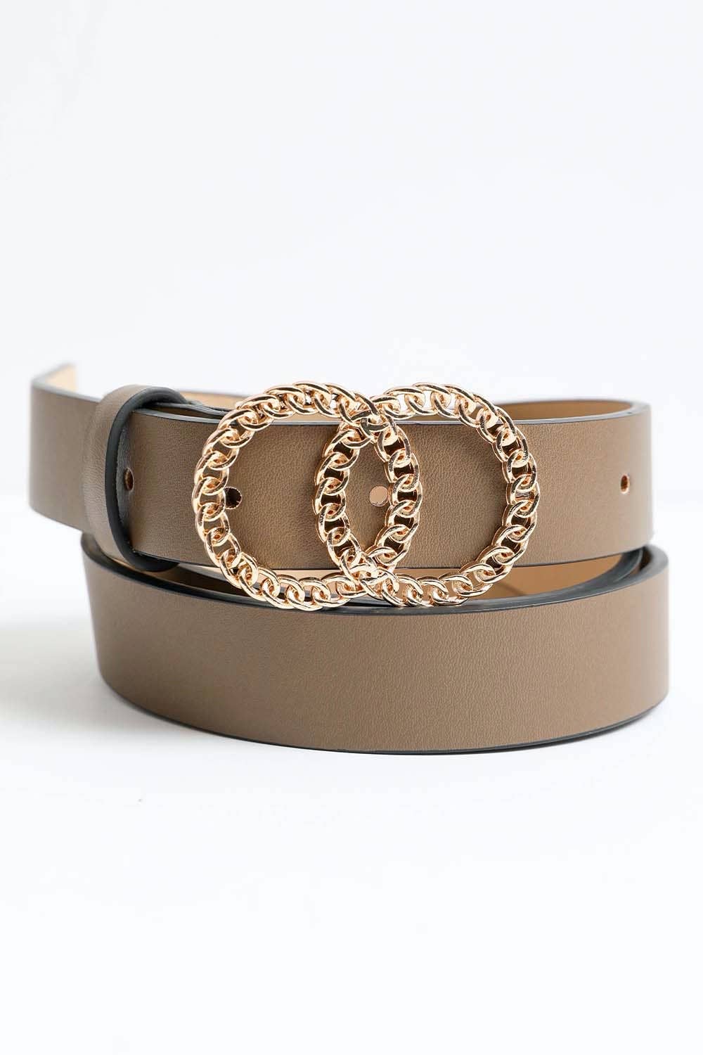 Double Chain Ring Buckle Belt