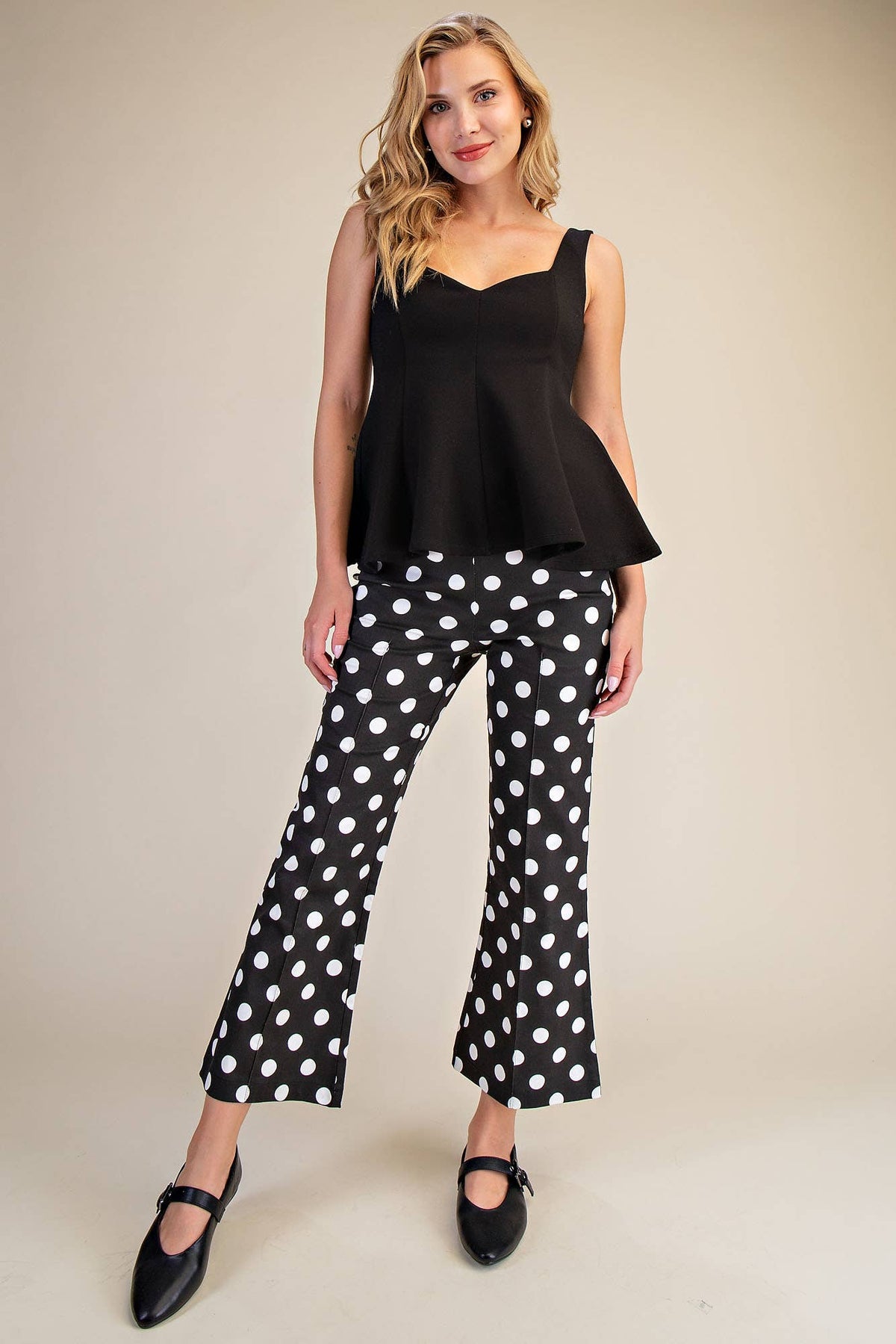 Black Peplum Top