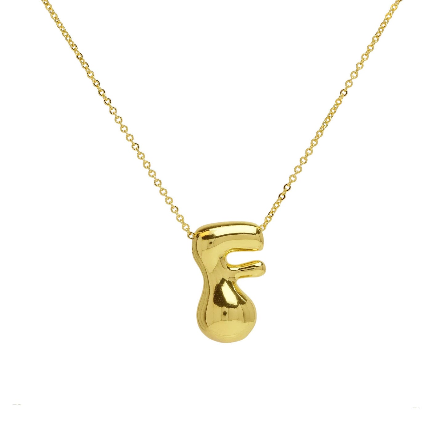 Initial Waterdrop 18K Gold Necklace