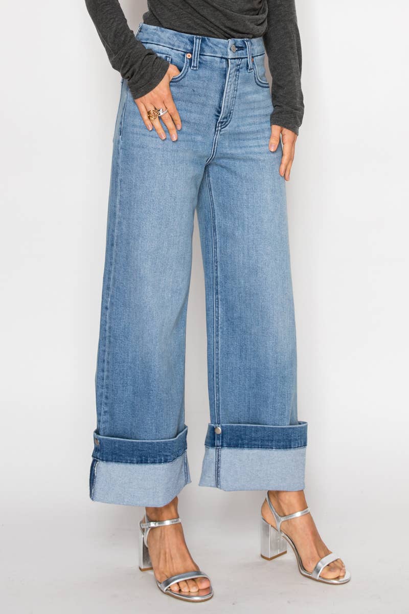 INSEAM TRANSFORMER TUMMY CONTROL HIGH RISE A-WIDE JEANS
