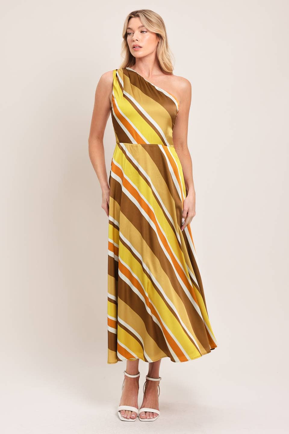 A printed woven midi dress - ID23867