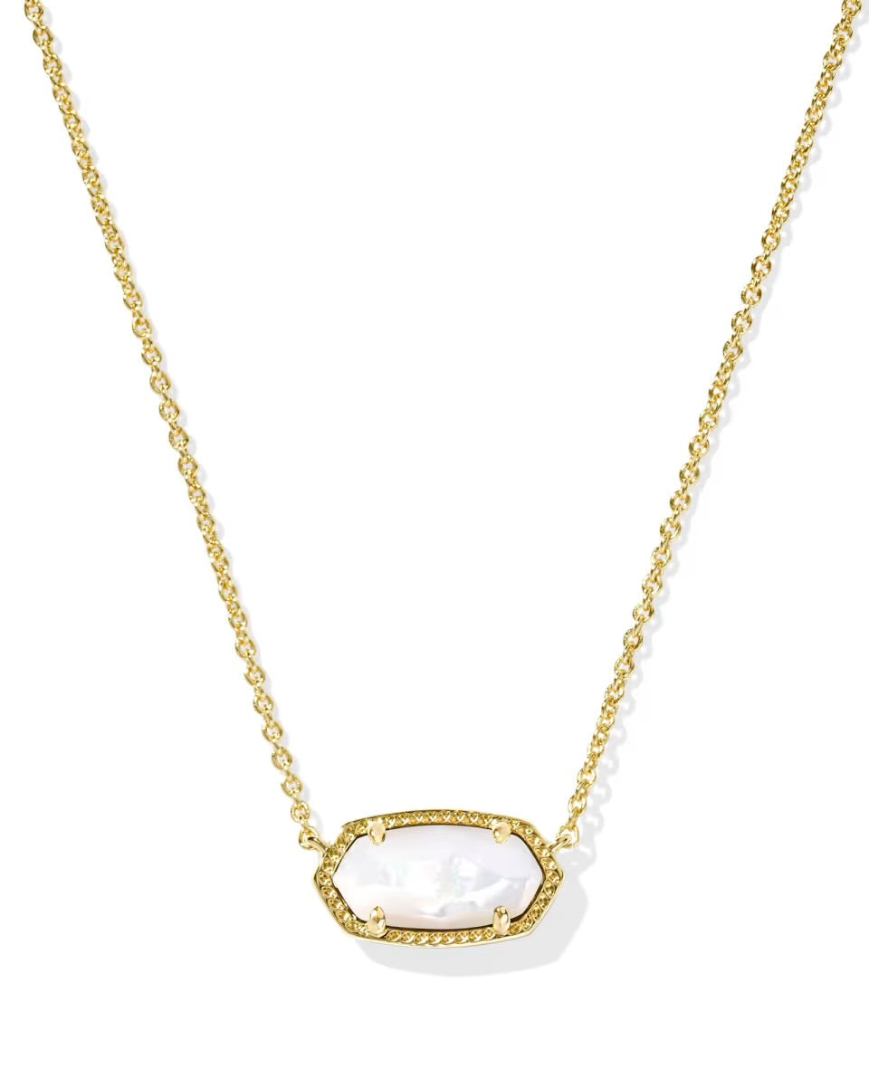 Elisa Short Pendant Gold Necklace