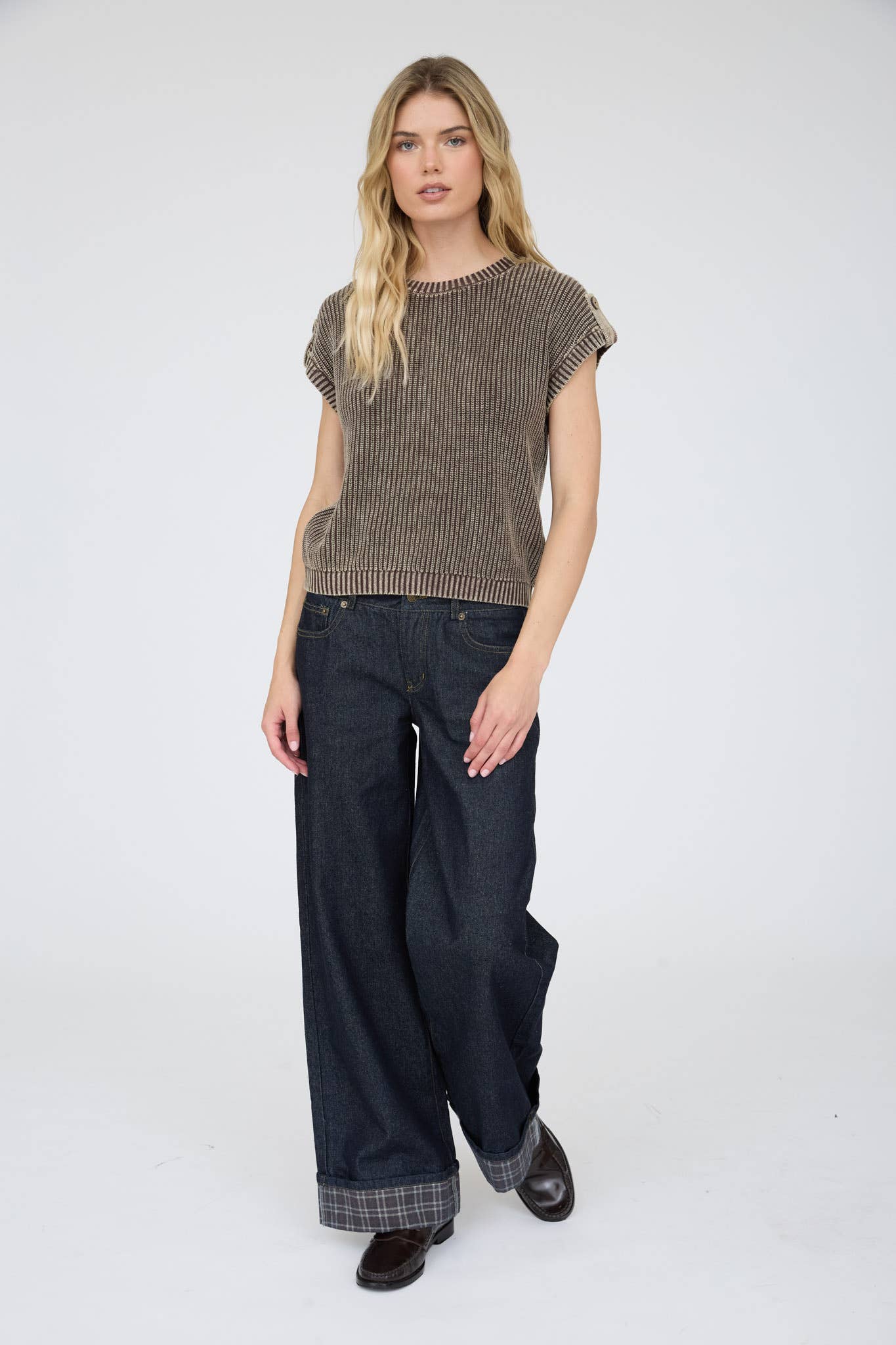 Brown Sweater Top