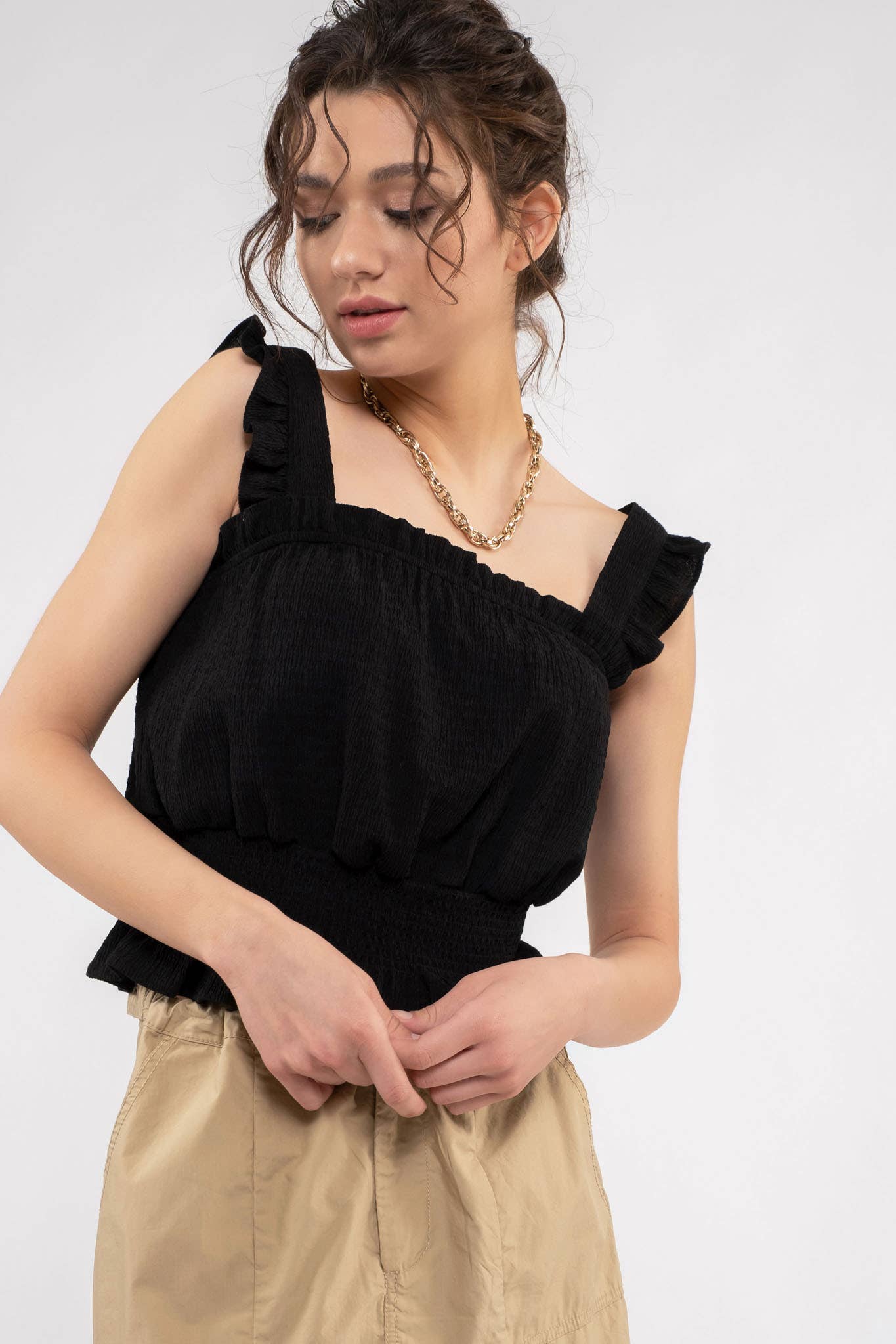 CINCHED WAIST TOP