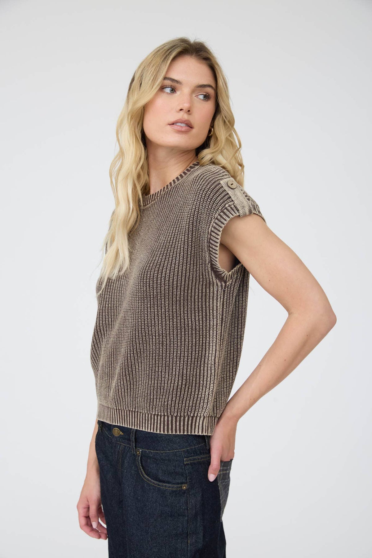 Brown Sweater Top
