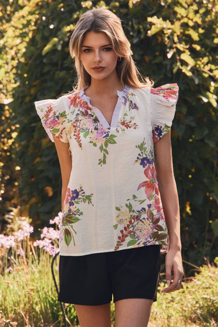 Floral Printed Woven Top