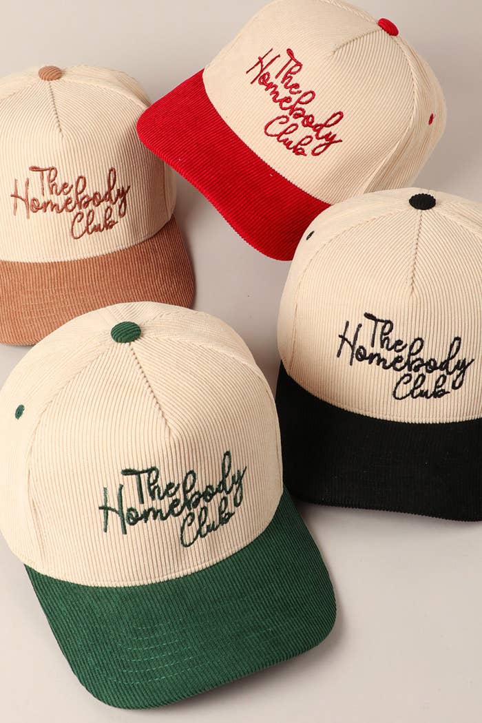 The Homebody Club Two-Tone Corduroy 5 Panel Cap