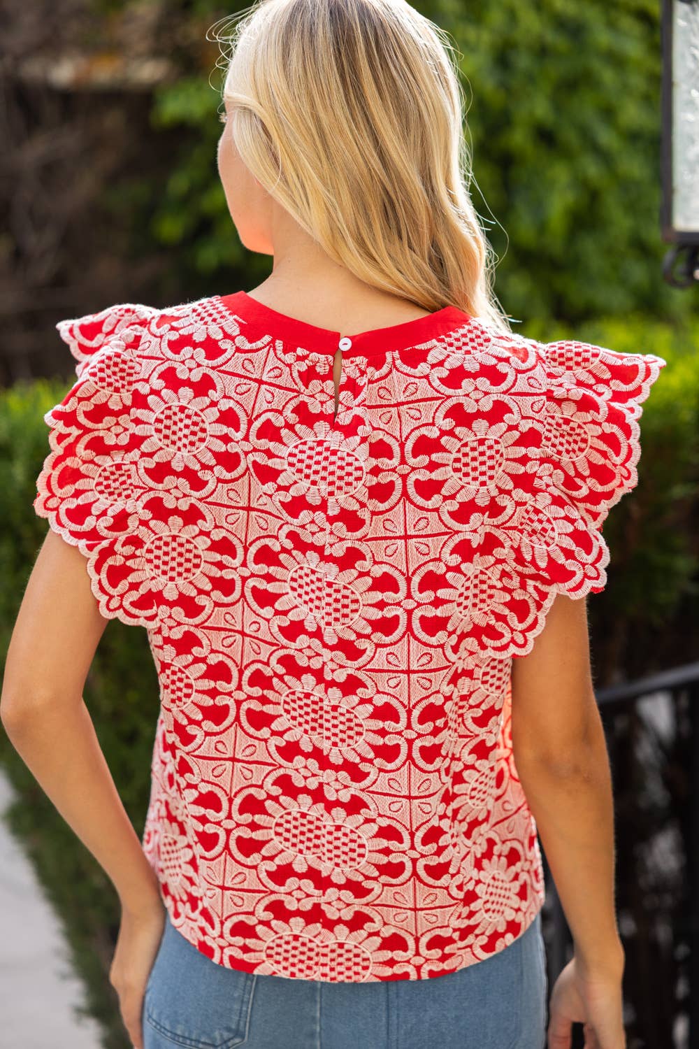 Scarlet Lace Blouse