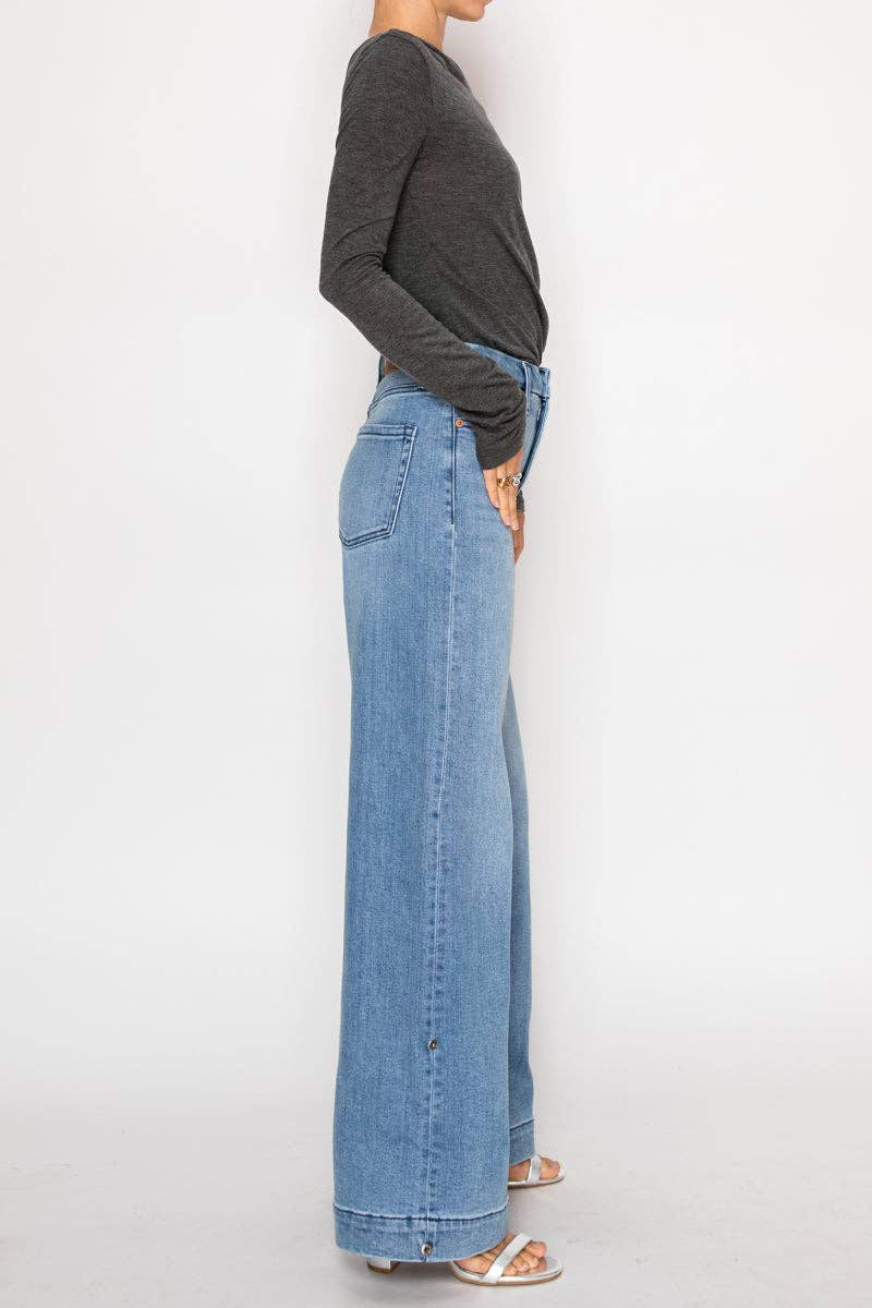 INSEAM TRANSFORMER TUMMY CONTROL HIGH RISE A-WIDE JEANS
