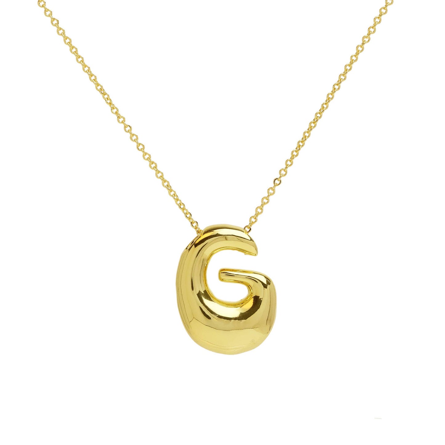 Initial Waterdrop 18K Gold Necklace