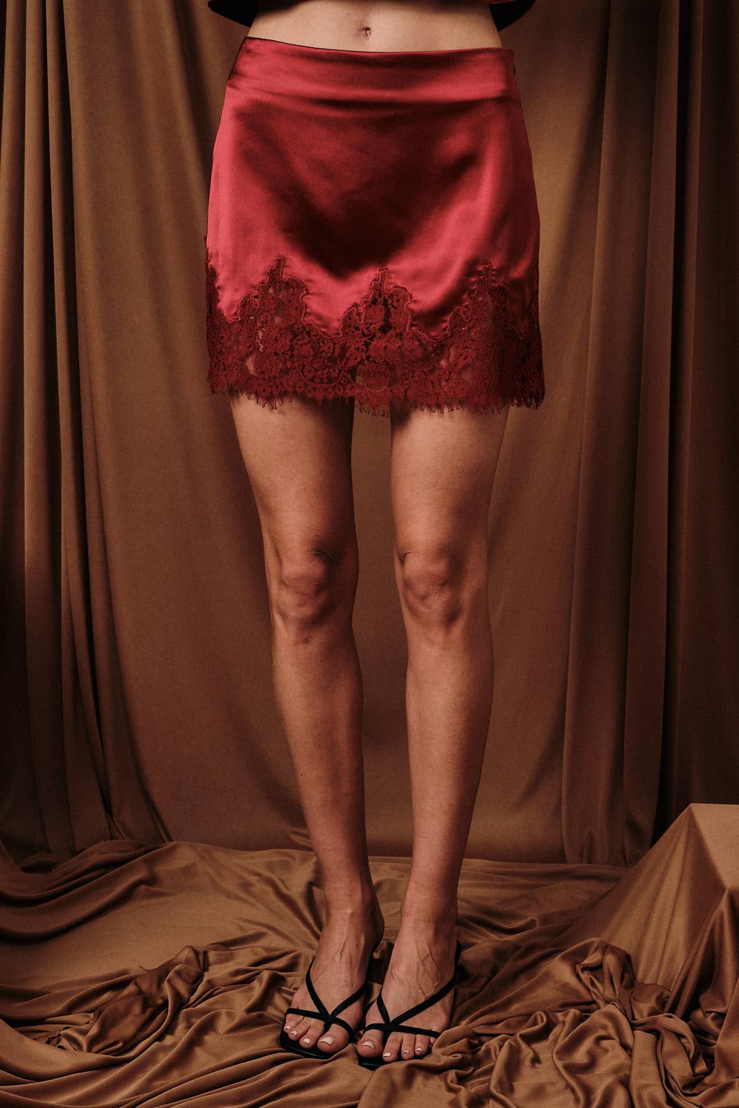 Crimson Lace Mini Skort