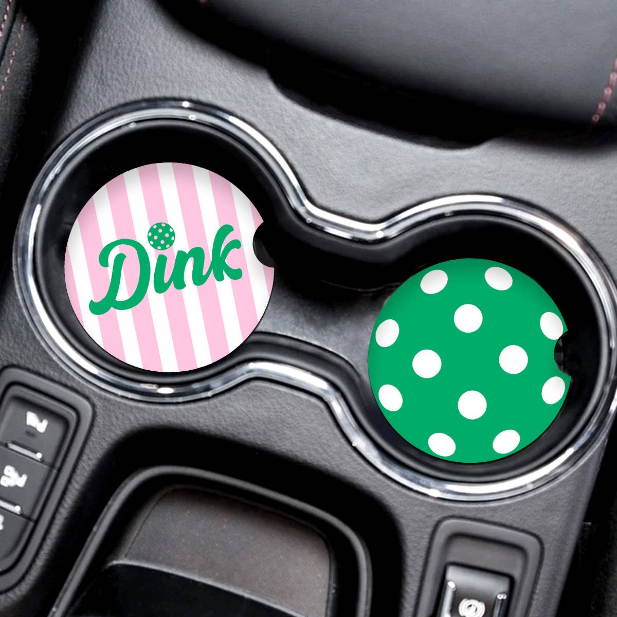 Dink Pickleball Car Coaster Set