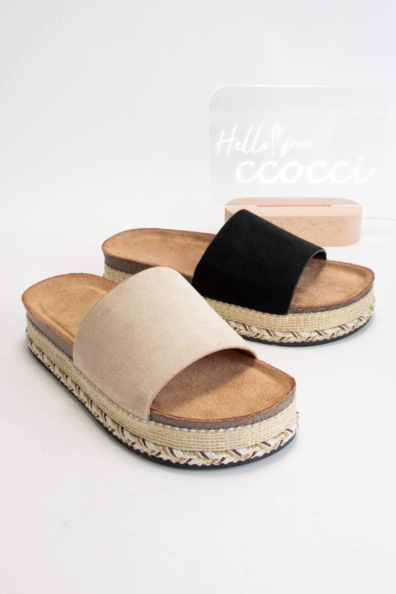 ANYA-12 ESPADRILLES BRAID WRAPPED PLATFORM SANDALS