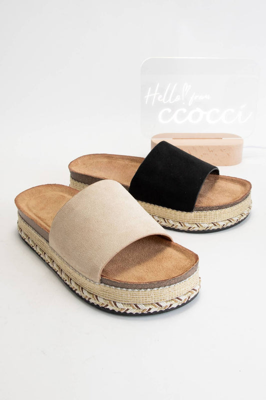 ANYA-12 ESPADRILLES BRAID WRAPPED PLATFORM SANDALS