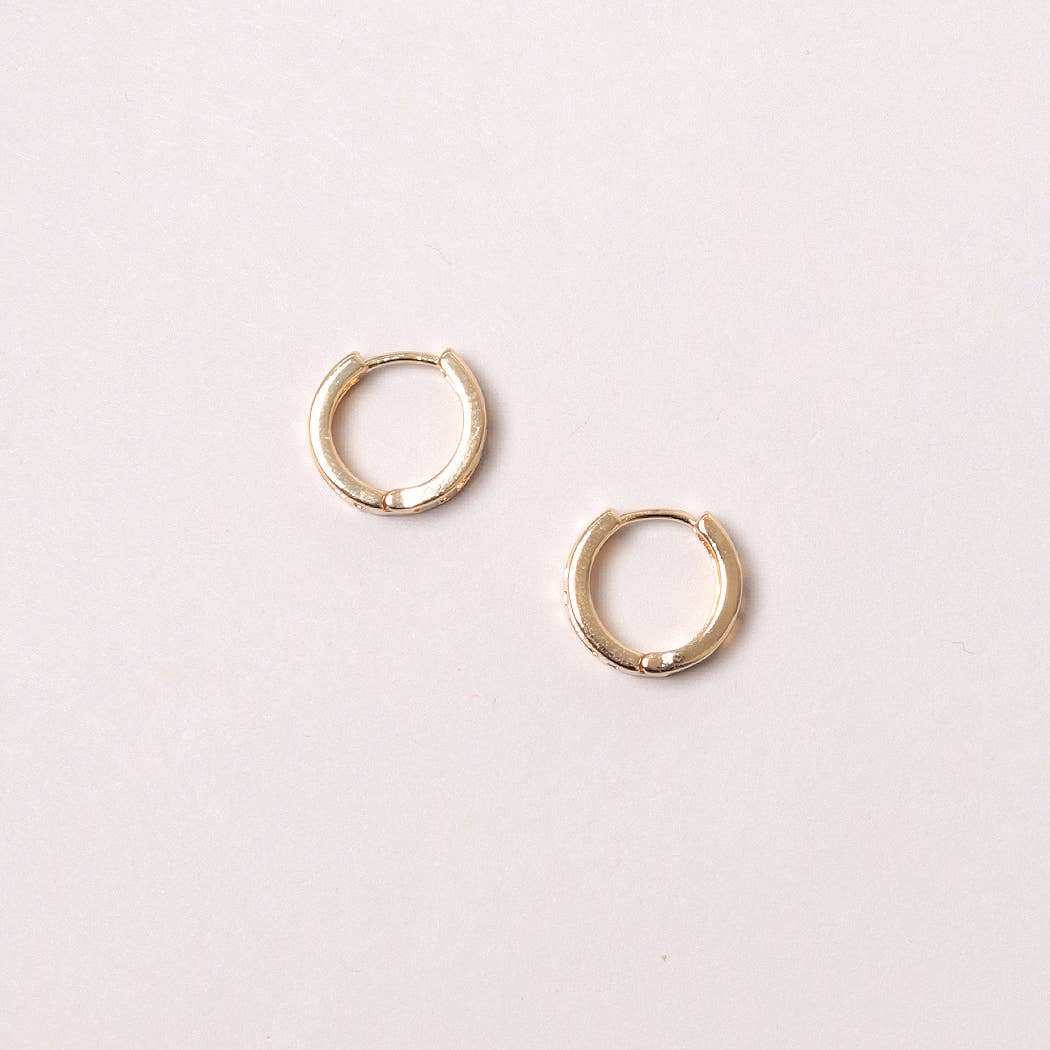 14K Gold-Dipped Carved Hoop Earring