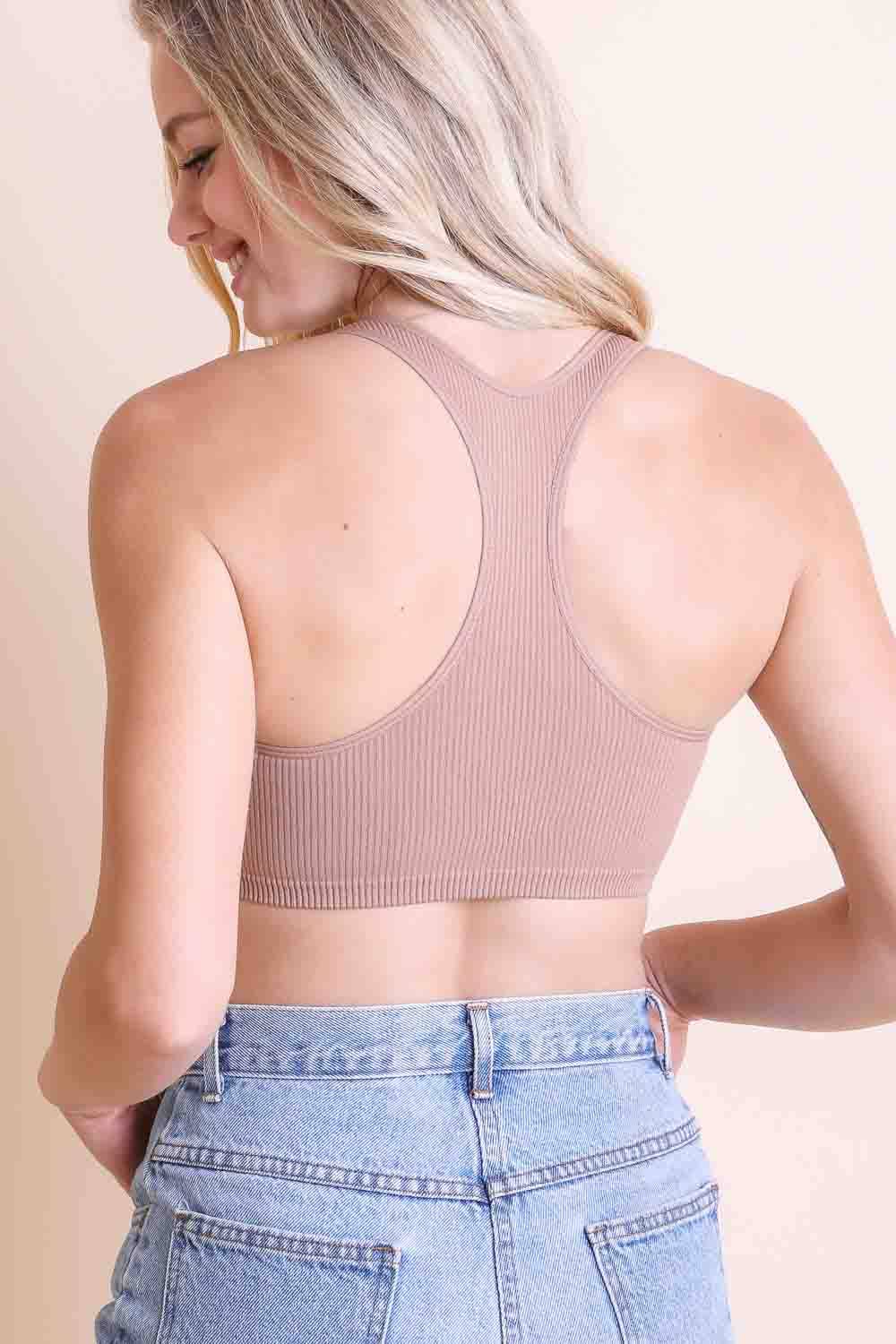 Chic Ribbed Racerback Bralette – Perfect for Fall Fashion 🍂