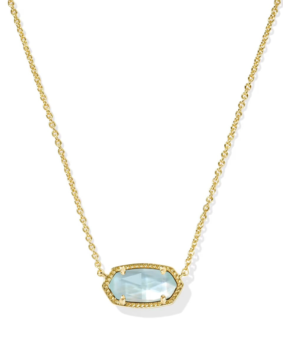 Elisa Short Pendant Gold Necklace