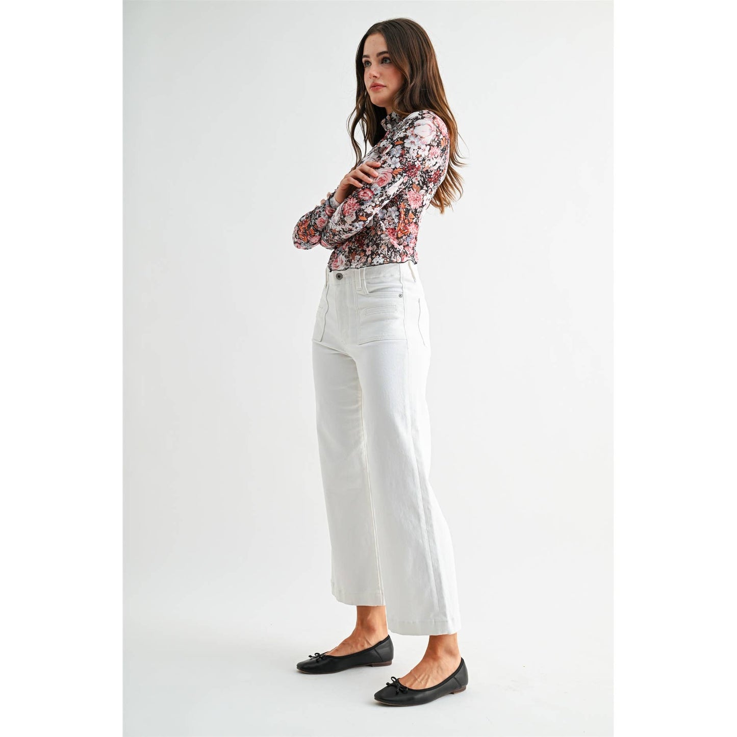 White Cropped Denim
