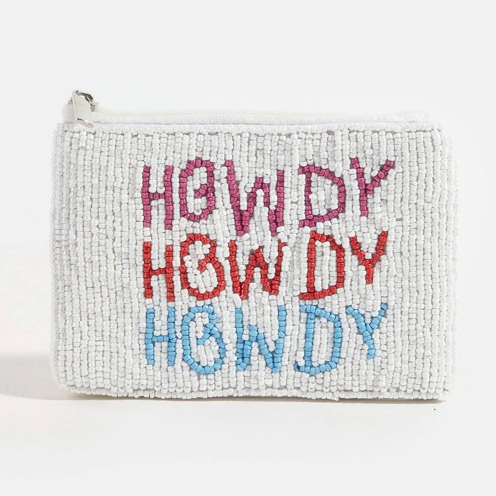 Howdy Beaded Coin Purse