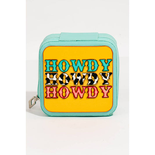 Embossed Western Howdy Travel Jewelry Box