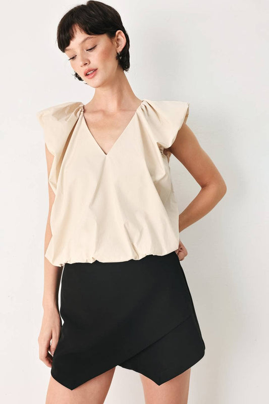 A solid woven top - FT1970-A