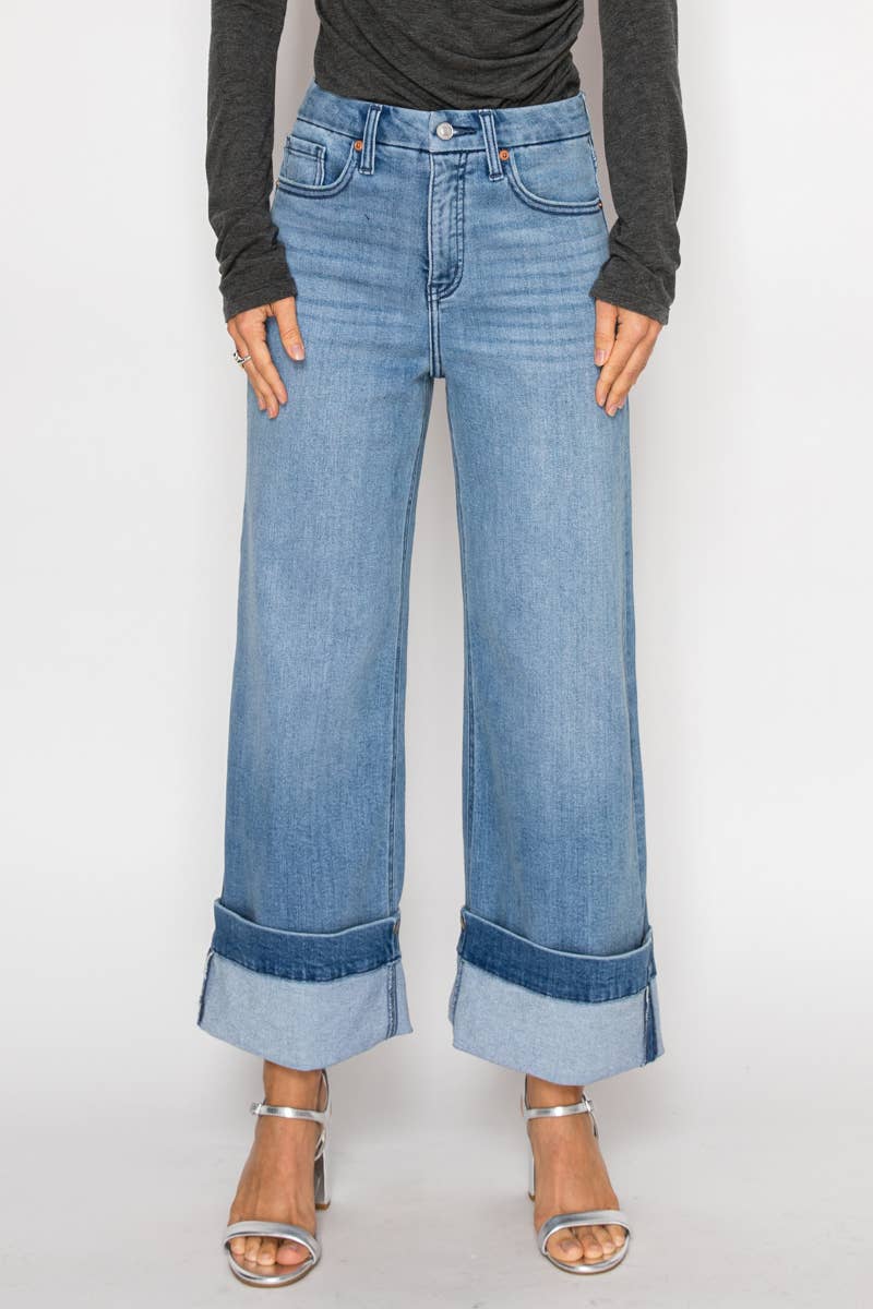 INSEAM TRANSFORMER TUMMY CONTROL HIGH RISE A-WIDE JEANS